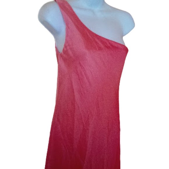 BARBIE CORE   LE CHATEAU  Pink Assymetrical One Shoulder Dress XXS NEW NWT - Picture 2 of 4